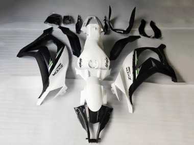 2011-2015 Kawasaki ZX10R Motorcycle Fairings - White Matte Black Green Decals