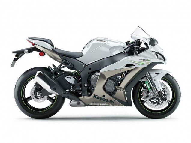 2016-2020 Kawasaki ZX10R Motorcycle Fairings - Pearl White Green