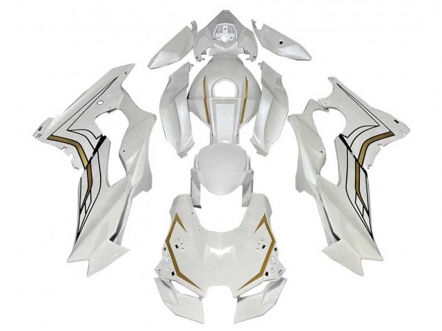 2021-2025 Kawasaki ZX10R Motorcycle Fairings - White Gold