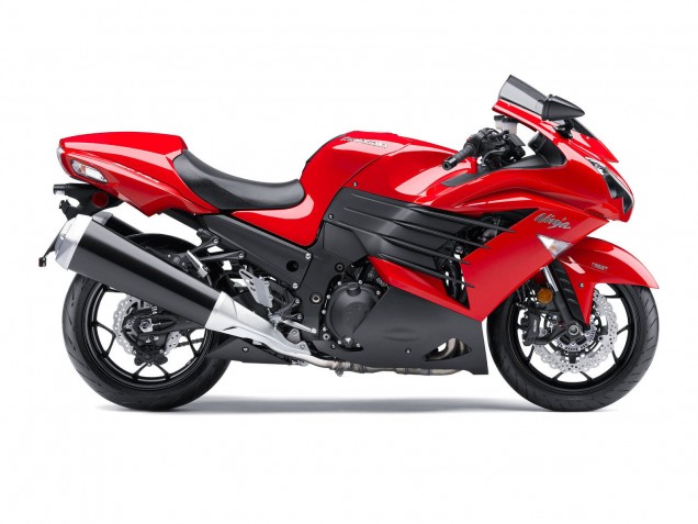 2012-2024 Kawasaki ZX14R ZZR1400 Motorcycle Fairing - Red Matte Black