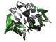 2005-2006 Kawasaki ZX6R Motorcycle Fairing - Glossy Black Green Flame
