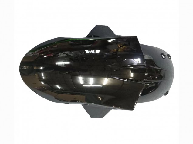 2005-2006 Kawasaki ZX6R Motorcycle Fairing - Glossy Black Green Flame