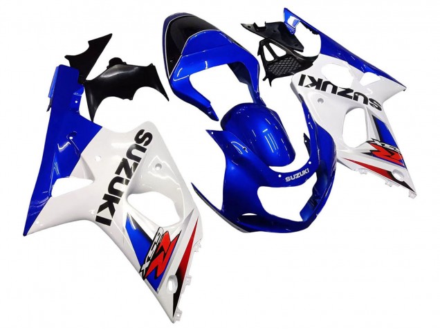 2000-2002 Suzuki GSXR1000 Motorcycle Fairings - White Blue Red