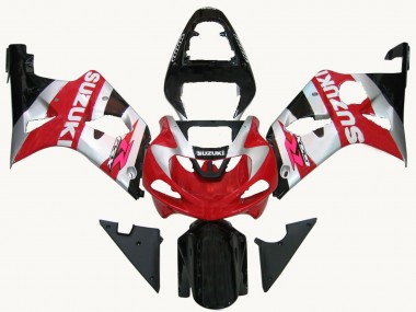 2000-2002 Suzuki GSXR1000 Motorcycle Fairings - Red Silver White Black