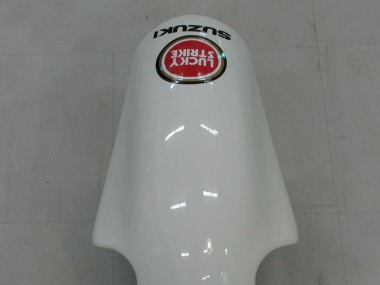 2000-2002 Suzuki GSXR1000 Motorcycle Fairings - White Red Lucky Strike