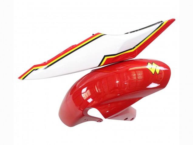 2004-2005 Suzuki GSXR 600 / GSXR 750 Motorcycle Fairings - White Red Yellow Michelin Texaon Heron 7