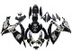 2006-2007 Suzuki GSXR 600 / GSXR 750 Motorcycle Fairings - Glossy Black White Motul Lucky Strike
