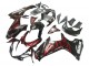2011-2024 Suzuki GSXR 600 / GSXR 750 Motorcycle Fairings - Glossy Black Red Flame