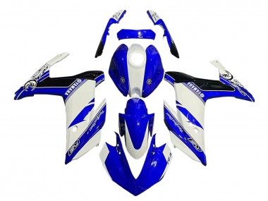 2015-2018 Yamaha YZF R3/R25 Motorcycle Fairings - White Blue Black Racing