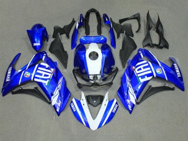 2015-2018 Yamaha YZF R3/R25 Motorcycle Fairings - Blue White Fiat