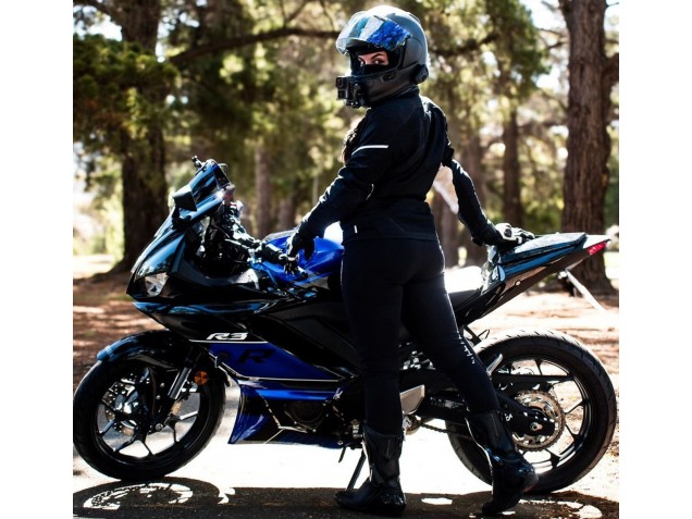 2022-2024 Yamaha YZF R3/R25 Motorcycle Fairings - Blue Glossy Black