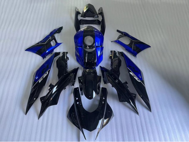 2022-2024 Yamaha YZF R3/R25 Motorcycle Fairings - Blue Glossy Black