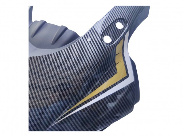 2022-2024 Yamaha YZF R3/R25 Motorcycle Fairings - Black Carbon Fiber Style Gold Red ABBOT