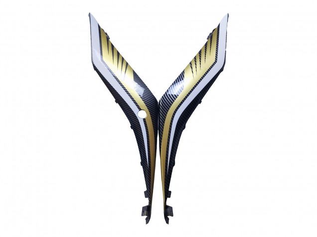 2022-2024 Yamaha YZF R3/R25 Motorcycle Fairings - Black Carbon Fiber Style Gold Red ABBOT