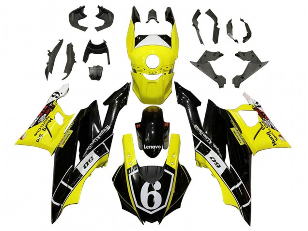 2022-2024 Yamaha YZF R3/R25 Motorcycle Fairings - Yellow White Black Lenovo 6