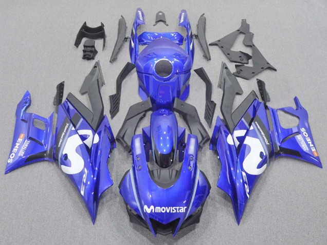 2022-2024 Yamaha YZF R3/R25 Motorcycle Fairings - Blue White Black MoviStar ENEOS Yamalube