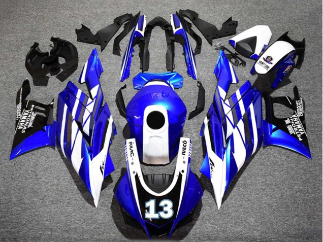2022-2024 Yamaha YZF R3/R25 Motorcycle Fairings - Blue White Black Petronas Yamalube 13