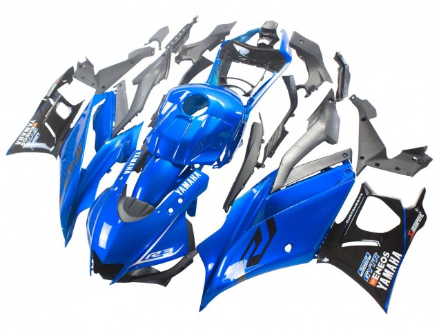 2022-2024 Yamaha YZF R3/R25 Motorcycle Fairings - Blue Black ENEOS
