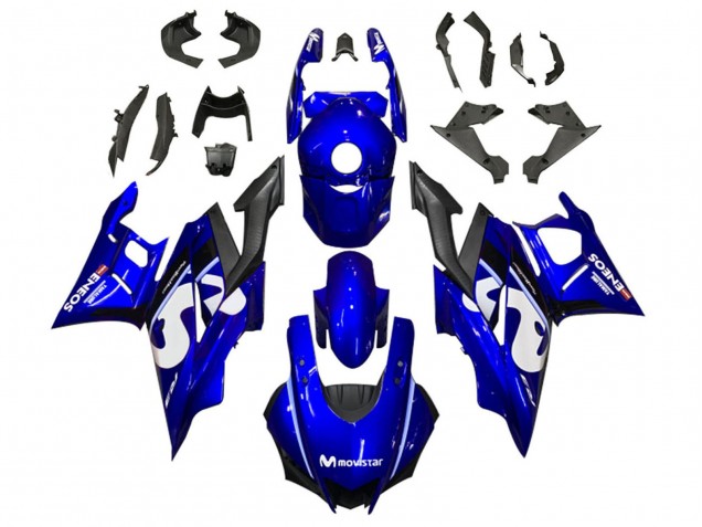 2022-2024 Yamaha YZF R3/R25 Motorcycle Fairings - Blue White Black MoviStar ENEOS