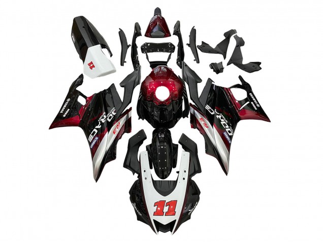 2022-2024 Yamaha YZF R3/R25 Motorcycle Fairings - Red Silver Black 11
