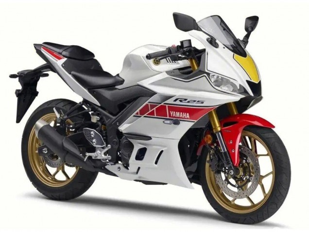 2022-2024 Yamaha YZF R3/R25 Motorcycle Fairing - White Red Black