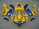 2000-2001 Yamaha YZF 1000 R1 Motorcycle Fairings - White Yellow Blue Motul Camel