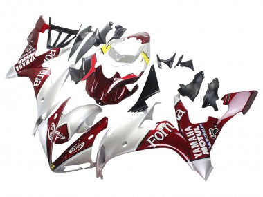 2004-2006 Yamaha YZF 1000 R1 Motorcycle Fairings - Silver Red Fortuna Motul
