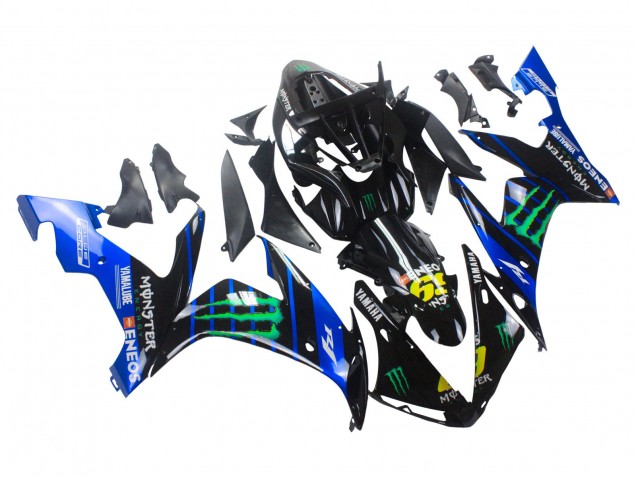 2004-2006 Yamaha YZF 1000 R1 Motorcycle Fairings - Blue Black Yellow Green Monster Yamalube ENEOS 69