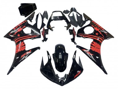 2006-2009 Yamaha YZF R6S Motorcycle Fairing - Glossy Black Red