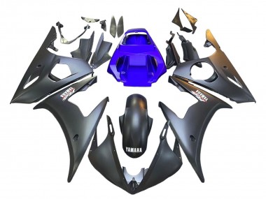 2006-2009 Yamaha YZF R6S Motorcycle Fairings - Blue Matte Black