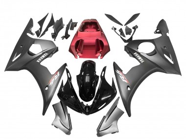 2006-2009 Yamaha YZF R6S Motorcycle Fairings - Black Red