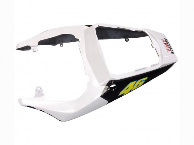 2005 Yamaha YZF 600 R6 Motorcycle Fairings - White Blue Dunlop Fiat Motul