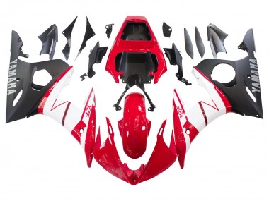 2005 Yamaha YZF 600 R6 Motorcycle Fairings - Red White Matte Black