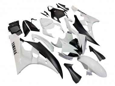2006-2007 Yamaha YZF 600 R6 Motorcycle Fairings - White Matte Black