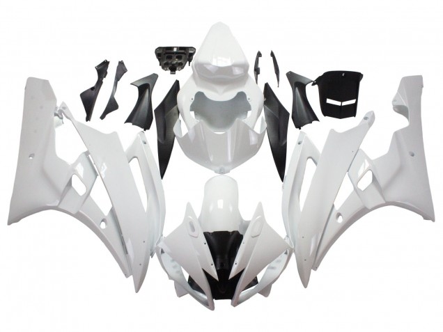 2006-2007 Yamaha YZF 600 R6 Motorcycle Fairings - White
