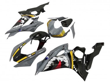 2017-2025 Yamaha YZF 600 R6 Motorcycle Fairings - Grey Yellow Glossy Black Shark