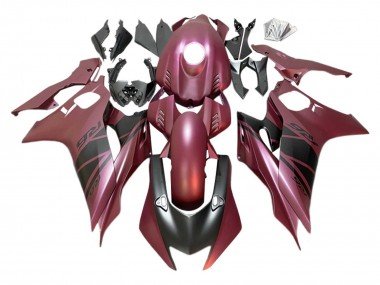 2017-2025 Yamaha YZF 600 R6 Motorcycle Fairings - Maroon Red Matte Black