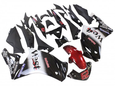 2011-2015 Honda CBR250RR Motorcycle Fairings - Glossy Black White West Red HRC 62