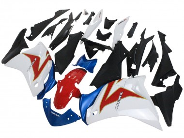 2011-2015 Honda CBR250RR Motorcycle Fairings - White Red Light Blue