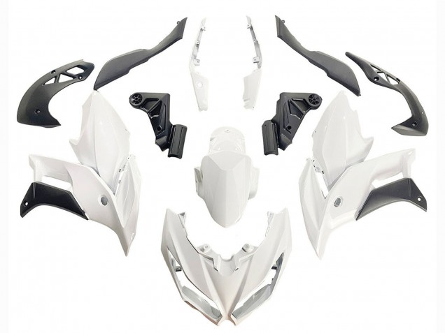 2015-2021 Kawasaki Versys 650 Motorcycle Fairings - White Matte Black