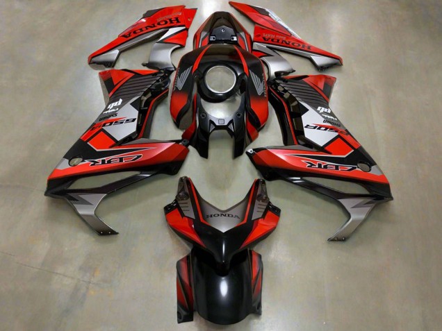 2021-2023 Honda CBR650R Motorcycle Fairings - Red Silver Glossy Black