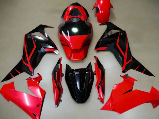 2021-2023 Honda CBR650R Motorcycle Fairings - Red Glossy Black Stripe