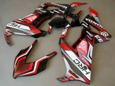2021-2023 Honda CBR650R Motorcycle Fairings - White Red Glossy Black HRC