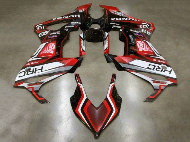 2021-2023 Honda CBR650R Motorcycle Fairings - White Red Glossy Black HRC
