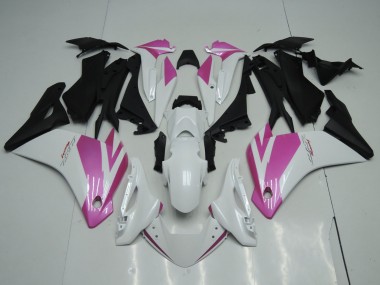 2002-2006 Honda CBR125R Motorcycle Fairings - White Pink Matte Black