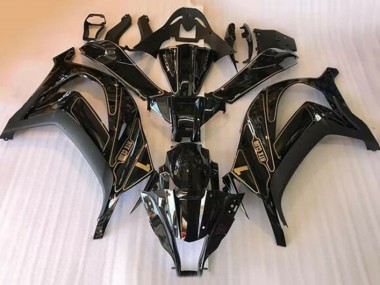 2016-2020 Kawasaki ZX10R Motorcycle Fairings - Glossy Black Gold