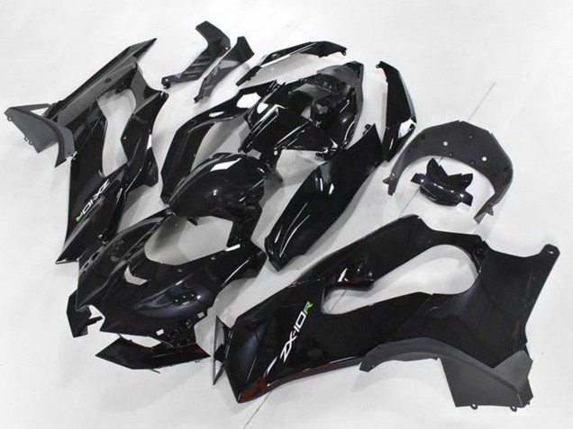 2021-2025 Kawasaki ZX10R Motorcycle Fairings - Glossy Black White Green Decal