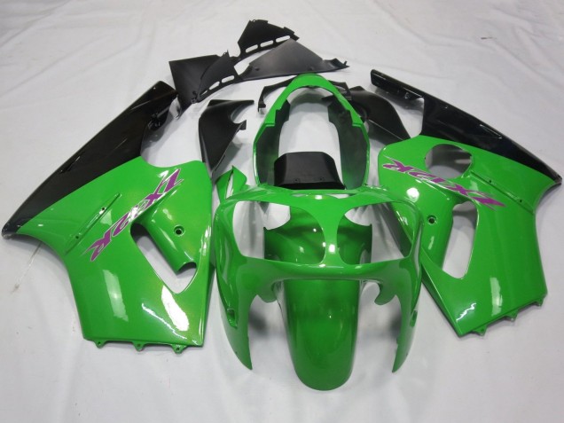 2000-2001 Kawasaki ZX12R Motorcycle Fairings - Green Black Purple