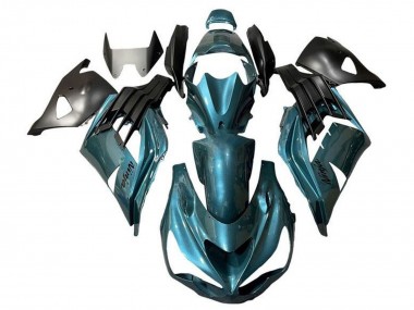 2012-2024 Kawasaki ZX14R ZZR1400 Motorcycle Fairings - Metallic Teal Blue
