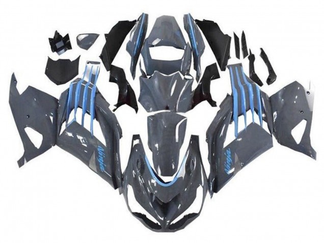 2012-2024 Kawasaki ZX14R ZZR1400 Motorcycle Fairings - Nardo Grey Blue